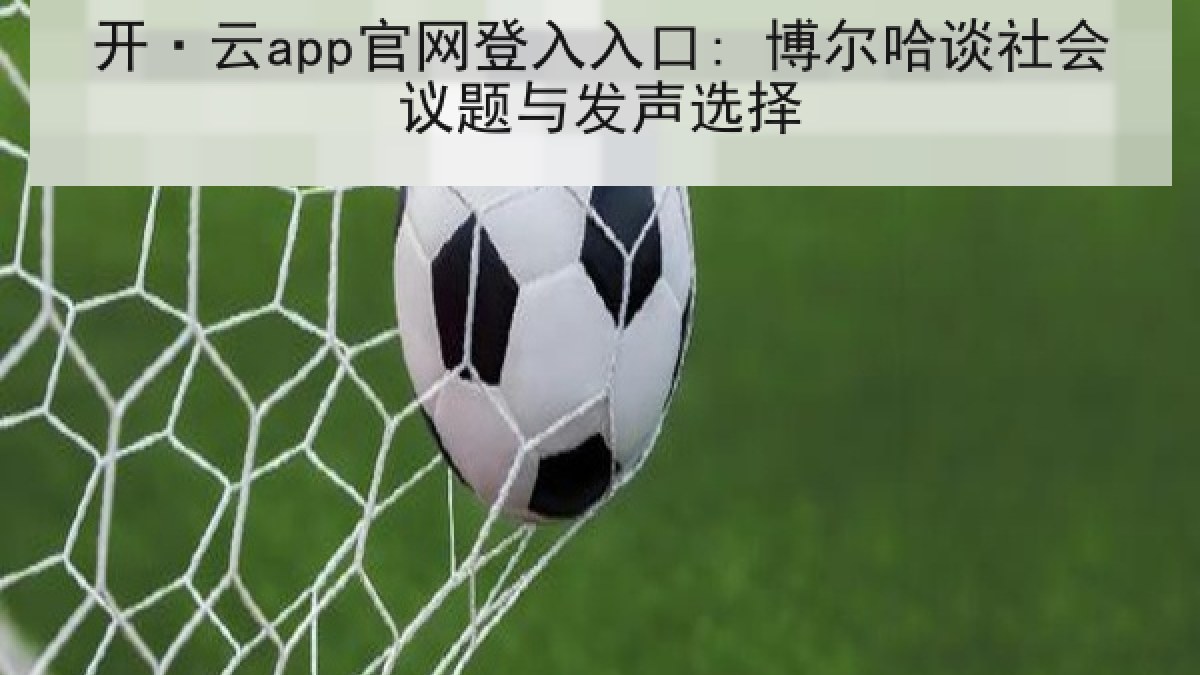 开·云app官网登入入口: 博尔哈谈社会议题与发声选择